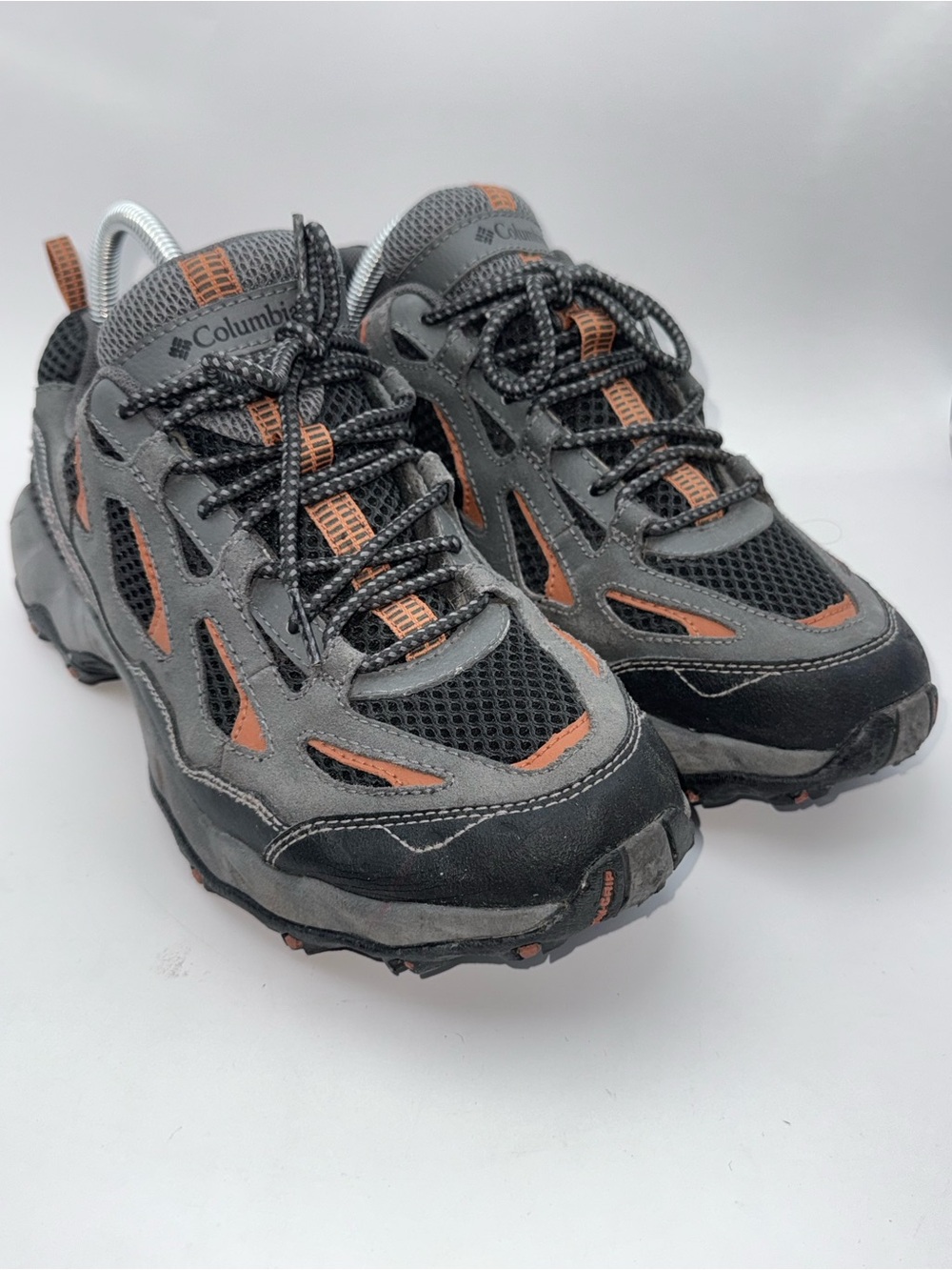 Columbia D Storm Men’s Hiking Trail Shoes Gray Orange BM3564-048 Size 9